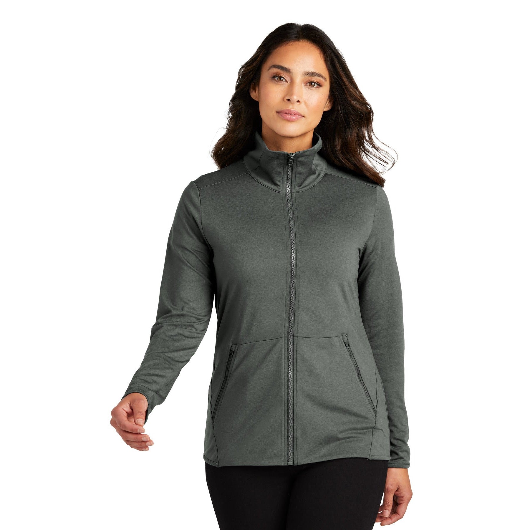 Port Authority-Port Authority® Women's Accord Stretch Fleece Full-Zip LK595-MedTech-3